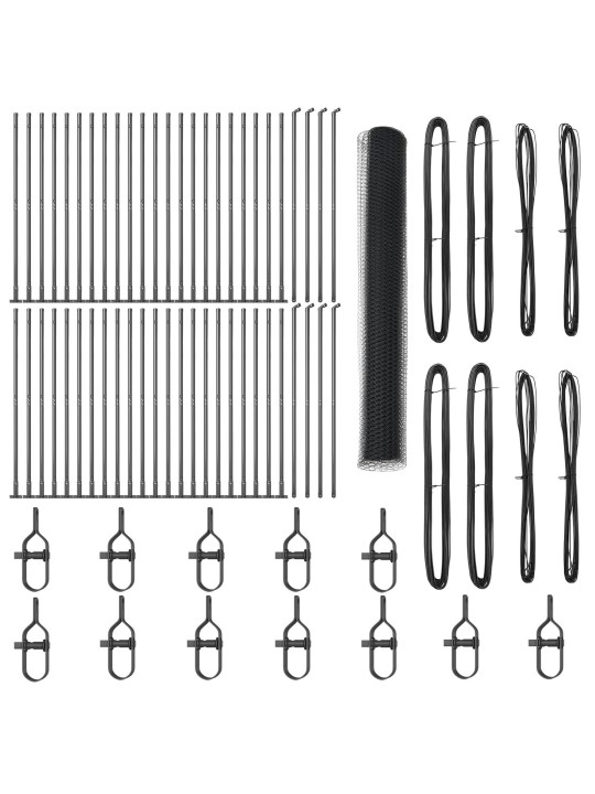 KUUSNURKNE AED HALL 1.2X100 M TERAS, AED POSTE ALUSPLAATIDEGA 13 TK Ø32MM 68.5CM GALVANISEERITUD TERAS
