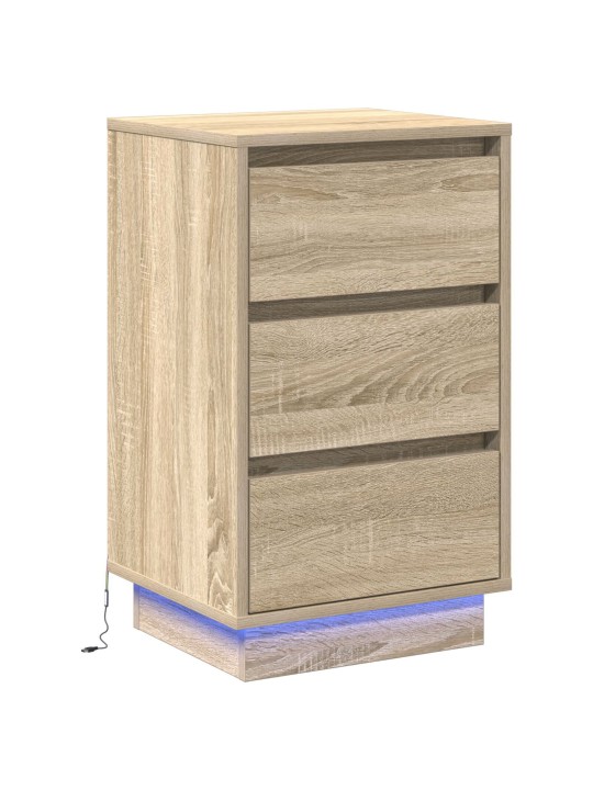 ÖÖKAPP LED VALGUSEGA SONOMA TAMM 39X34,5X65 CM TEHISPUIT