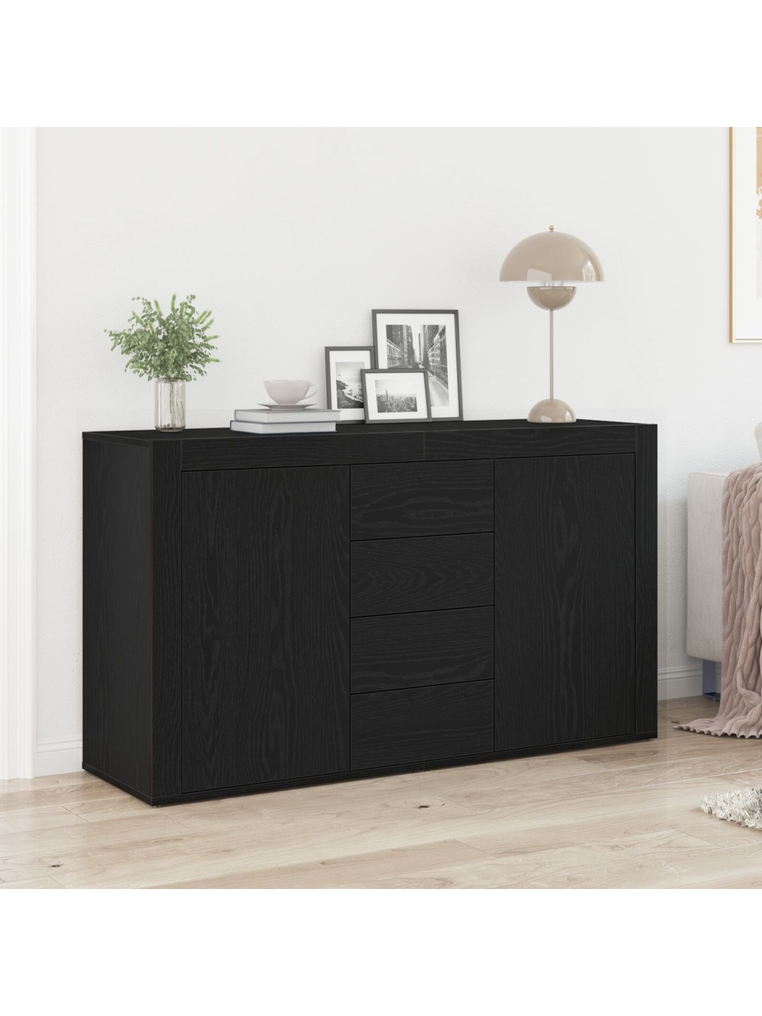 KOMMODI MUST TAMM TEHISPUIT 120 X 36 X 69 CM HOIURUUM KOMMODI