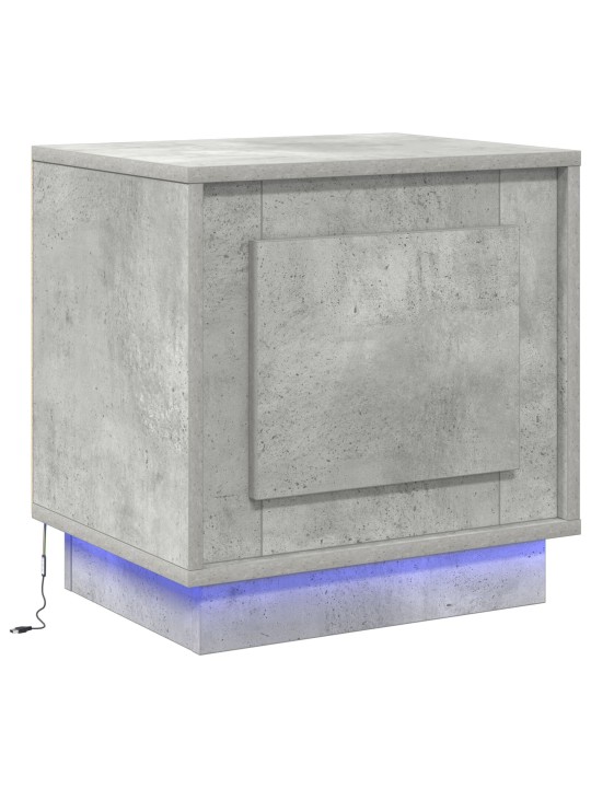 ÖÖKAPP KOOS LED-VALGUSTITEGA BETOONHALL 44X34,5X45 CM