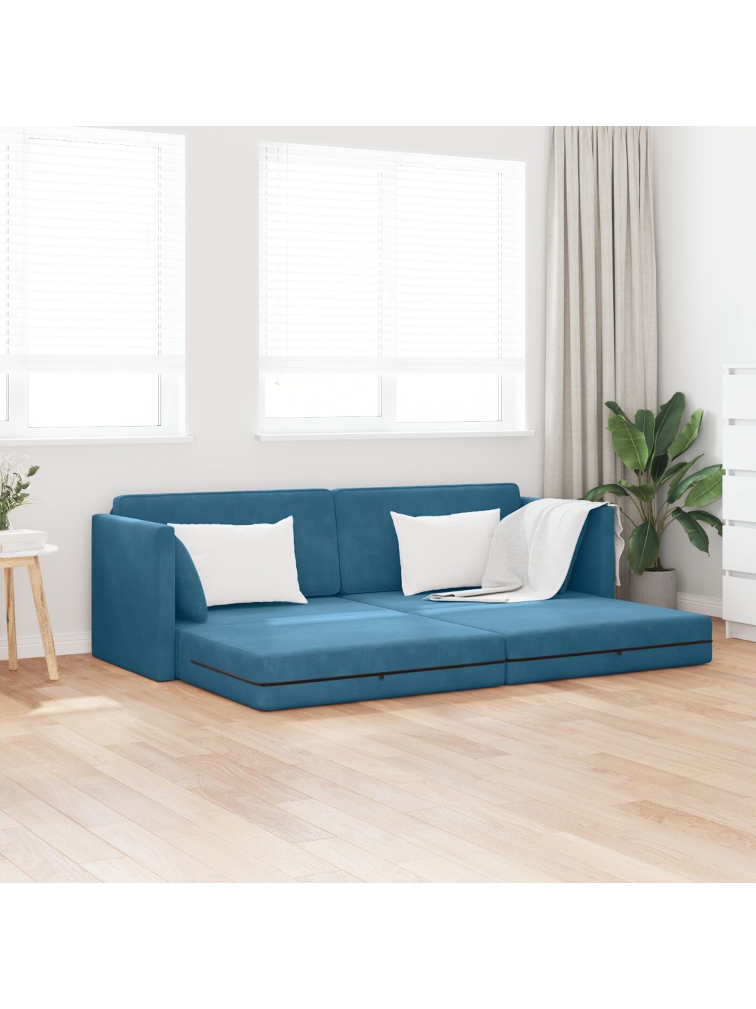 PÕRANDA DIIVANVOODI 2-IN-1 SININE 213X144X60 CM SAMET