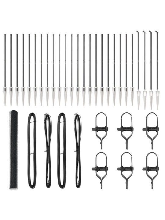 KUUEST NURGA AED HALL 1.6X50 M TERAS, AIA POSTID NURGAGA 13 TK Ø32 MM 180 CM GALVANISEERITUD TERAS