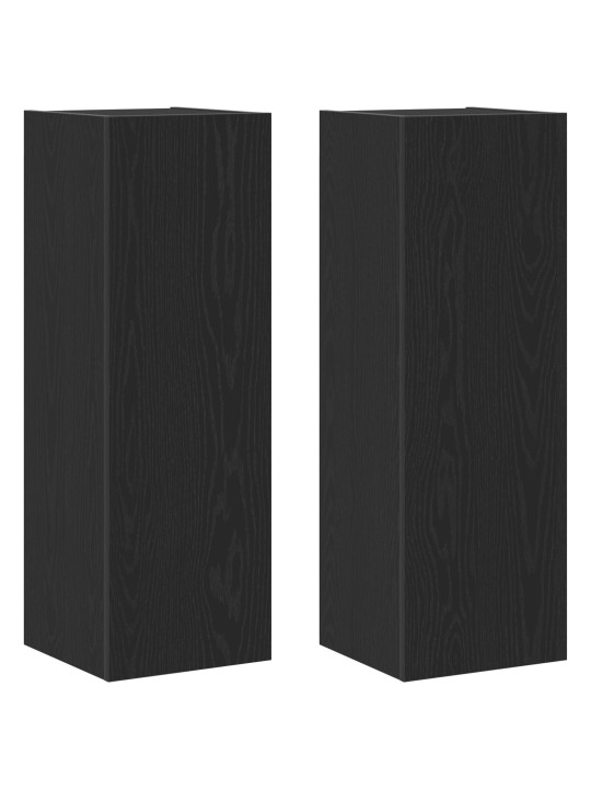 SEINALE PAIGALDATAVAD TV KAPID 2 TK, MUST TAMM, 30,5X30X90 CM, TÖÖDELDUD PUIT