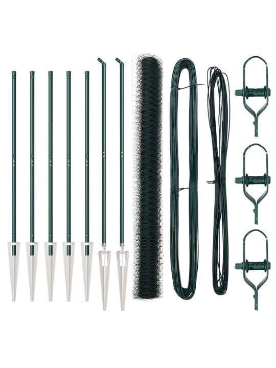KUUSNURK AED ROHELINE 1.6X10 M TERAS, AED POSTID OKSTE ANKUR 7 TK Ø32 MM 180 CM GALVANISEERITUD TERAS