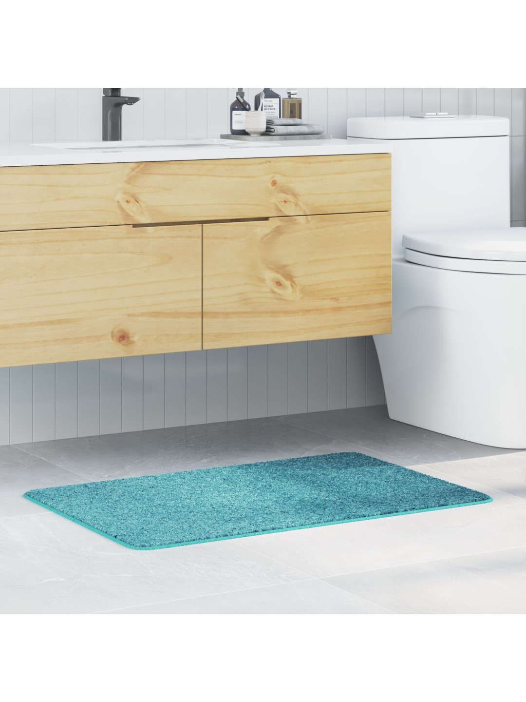 VANNITOA MATT RISTKÜLIKULINE ORANŽ 60X90 CM POLÜPROPÜLEEN LIBISEMISKINDEL
