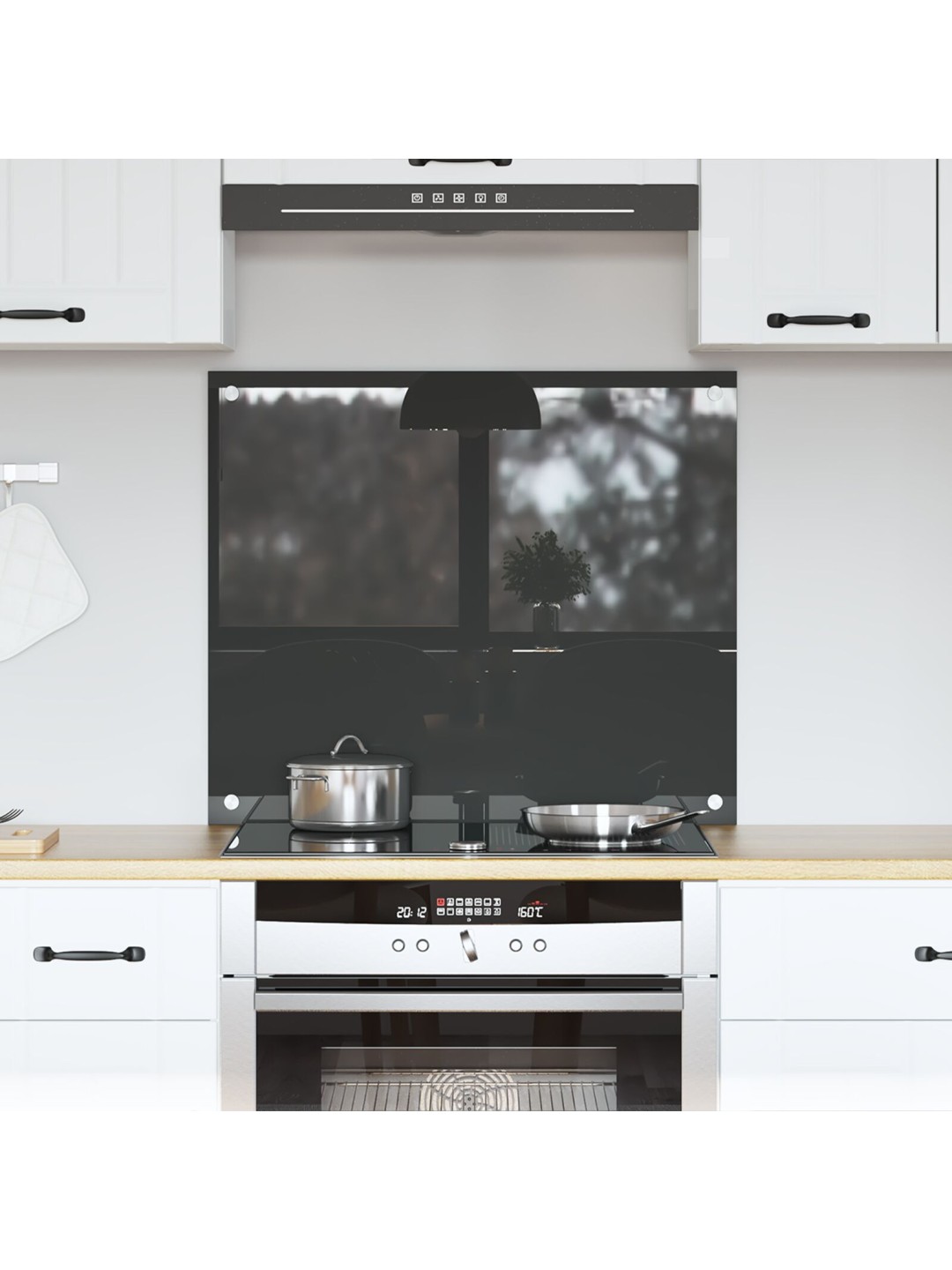 KÖÖGI SPLASHBACK TUME HALL 70X60X0,6 CM KARASTATUD KLAAS