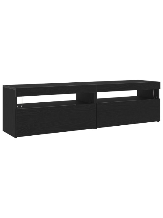 TELERIALUSED LED-VALGUSTITEGA 2 TK MUST PUIDUST 75X35X40 CM TEHISPUIT