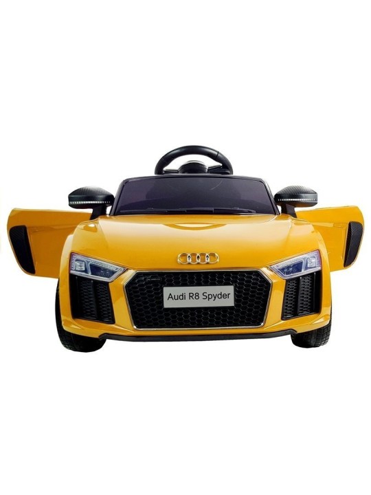 Audi R8 Spyder Kollane Laste Elektriauto