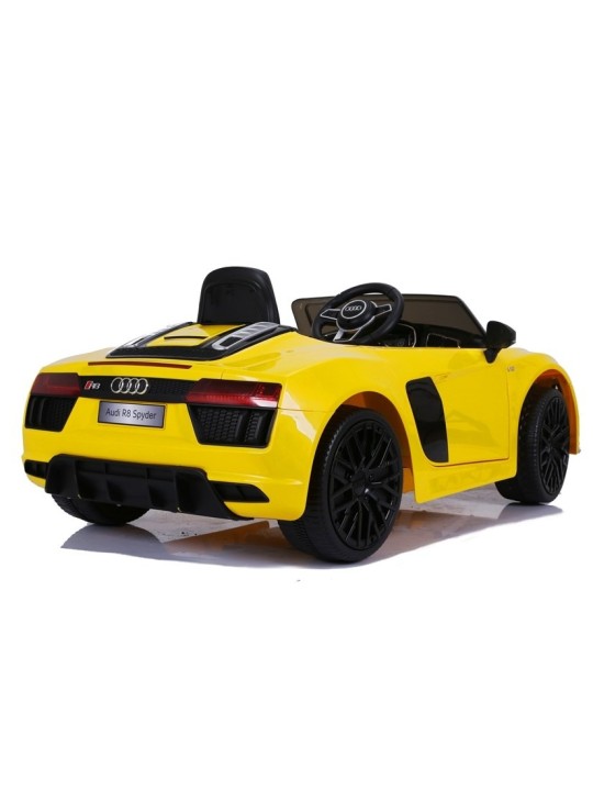 Big Audi R8 Laste Elektriauto JJ2198 Kollane