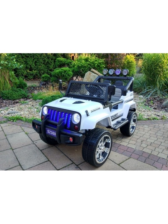 Laste Elektriauto S2388 Jeep Valge 4x45W