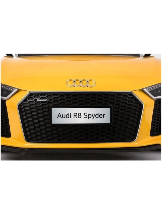 Audi R8 Spyder Kollane Laste Elektriauto Värvitud