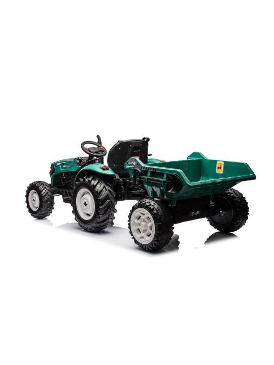 HC-306 Elektriline traktor koos treileriga Roheline 24V