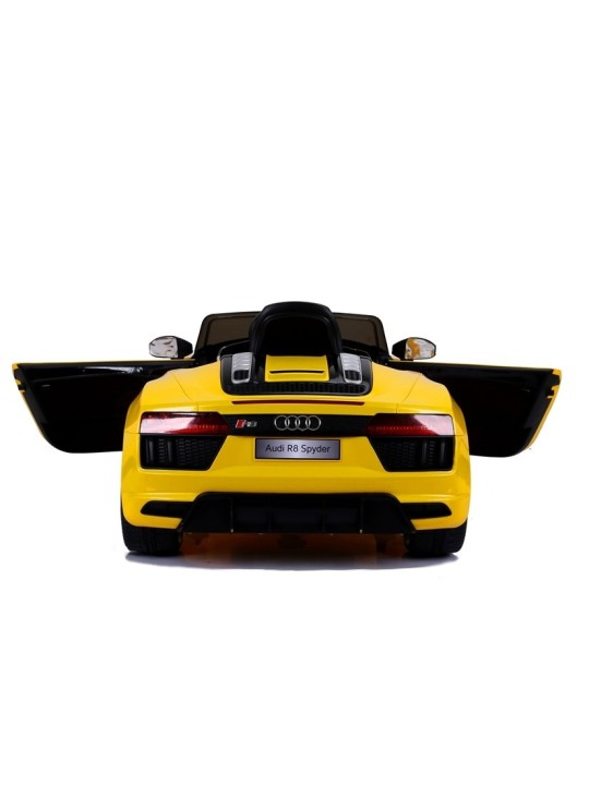 Big Audi R8 Laste Elektriauto JJ2198 Kollane