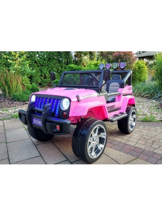 Laste Elektriauto S2388 Jeep Roosa 4x45W