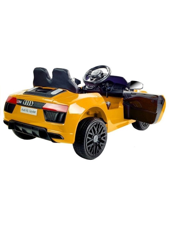 Audi R8 Spyder Kollane Laste Elektriauto Värvitud