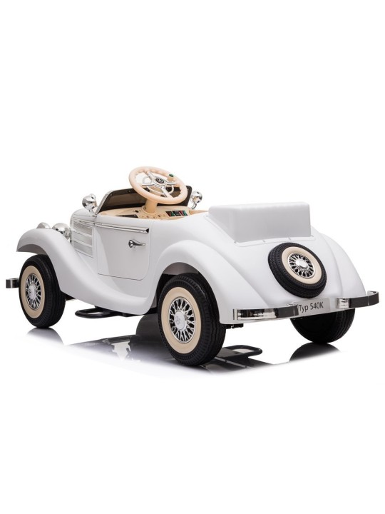 Laste Elektriauto Mercedes 540K Valge