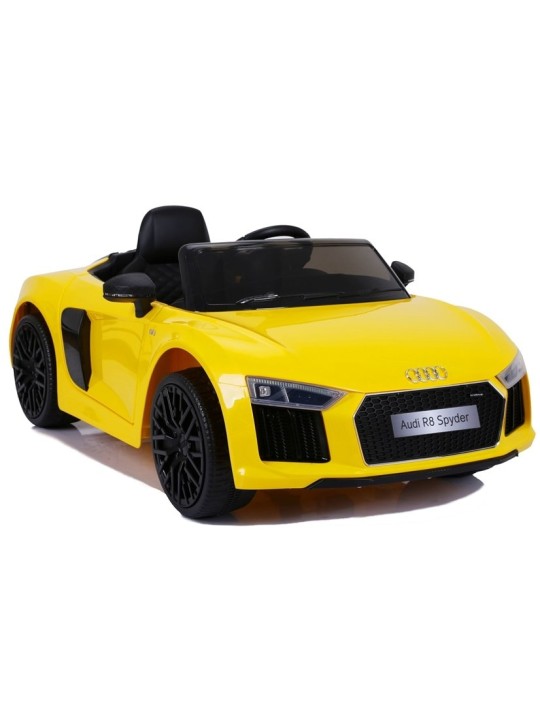 Big Audi R8 Laste Elektriauto JJ2198 Kollane