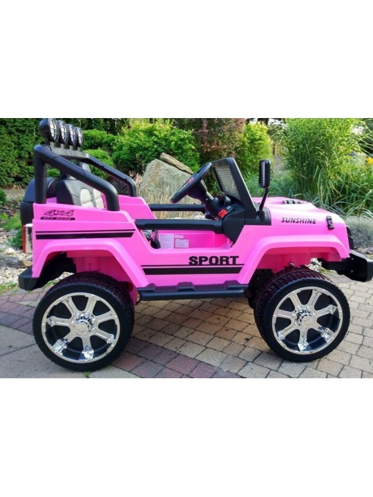 Laste Elektriauto S2388 Jeep Roosa 4x45W
