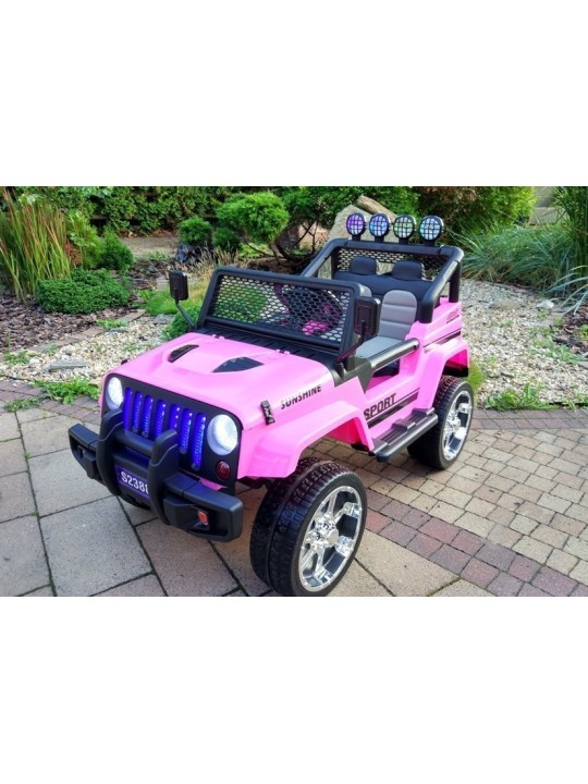 Laste Elektriauto S2388 Jeep Roosa 4x45W