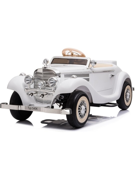 Laste Elektriauto Mercedes 540K Valge