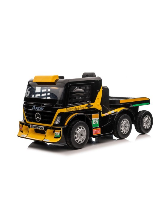 Laste Elektriauto Mercedes XMX622B Semi-trailer Kollane LCD
