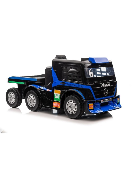 Laste Elektriauto Mercedes XMX622B Semi-trailer Navy Sinine LCD