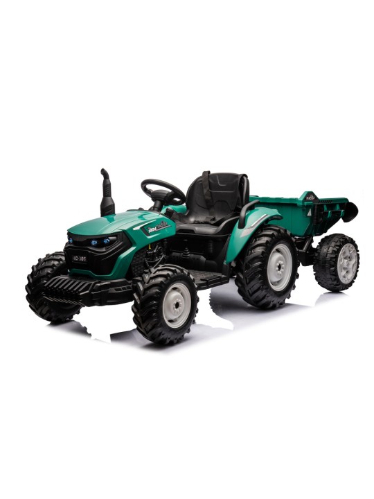 HC-306 Elektriline traktor koos treileriga Roheline 24V