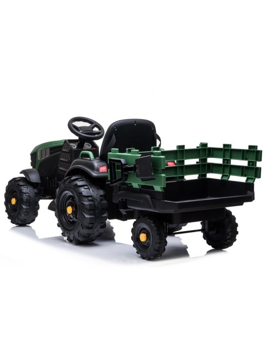 Elektriline pealeistutav traktor treileriga BDM0925 Military Roheline