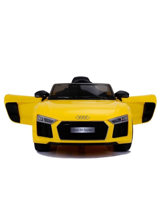 Big Audi R8 Laste Elektriauto JJ2198 Kollane