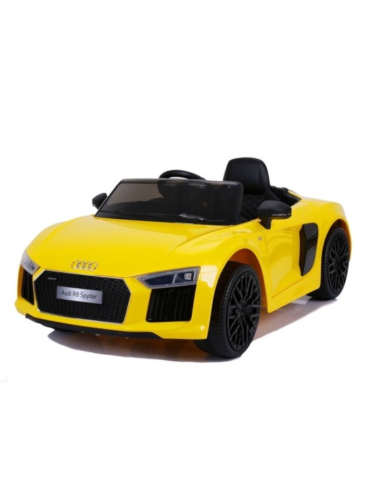 Big Audi R8 Laste Elektriauto JJ2198 Kollane