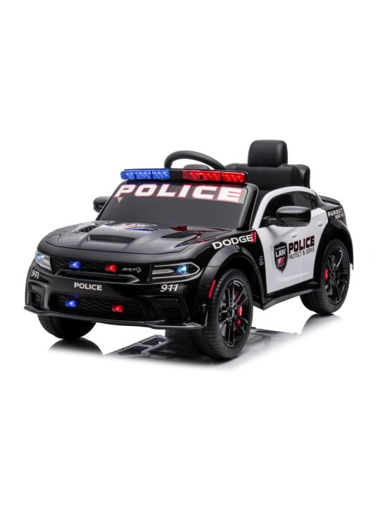 Laste Elektriauto Dodge Laadija Police Must