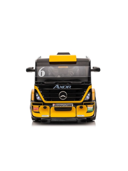 Laste Elektriauto Mercedes XMX622B Semi-trailer Kollane LCD