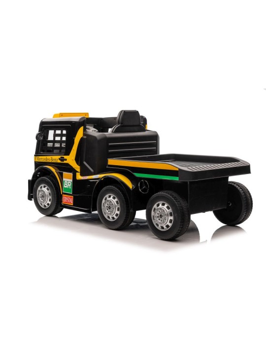 Laste Elektriauto Mercedes XMX622B Semi-trailer Kollane LCD