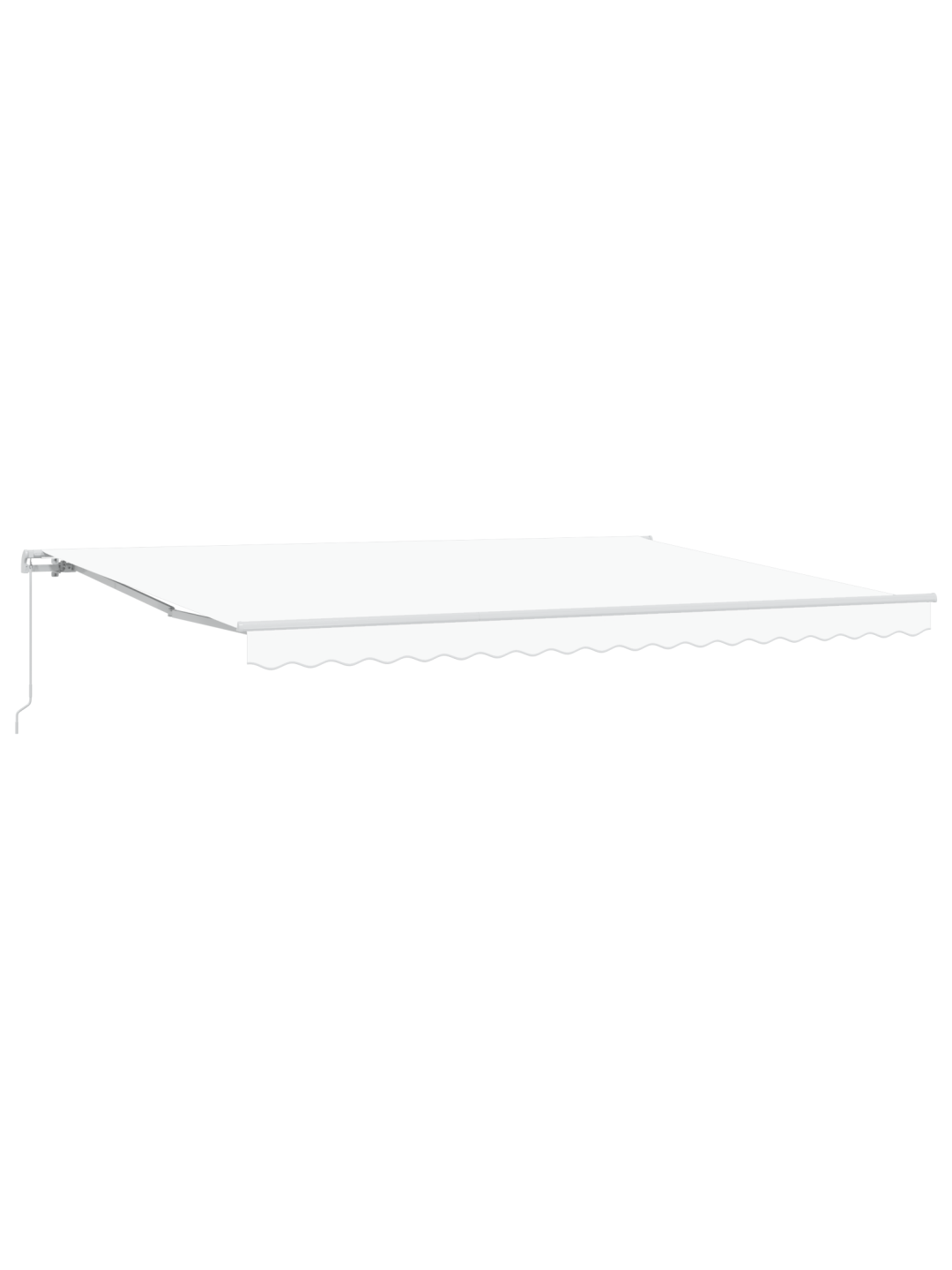 Manuaalne sissetõmmatav varikatus valge 450x350 cm