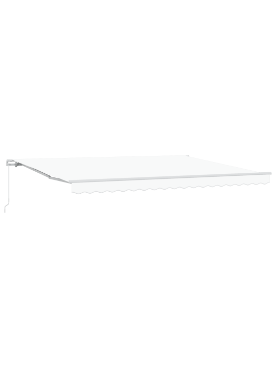 Manuaalne sissetõmmatav varikatus valge 450x350 cm