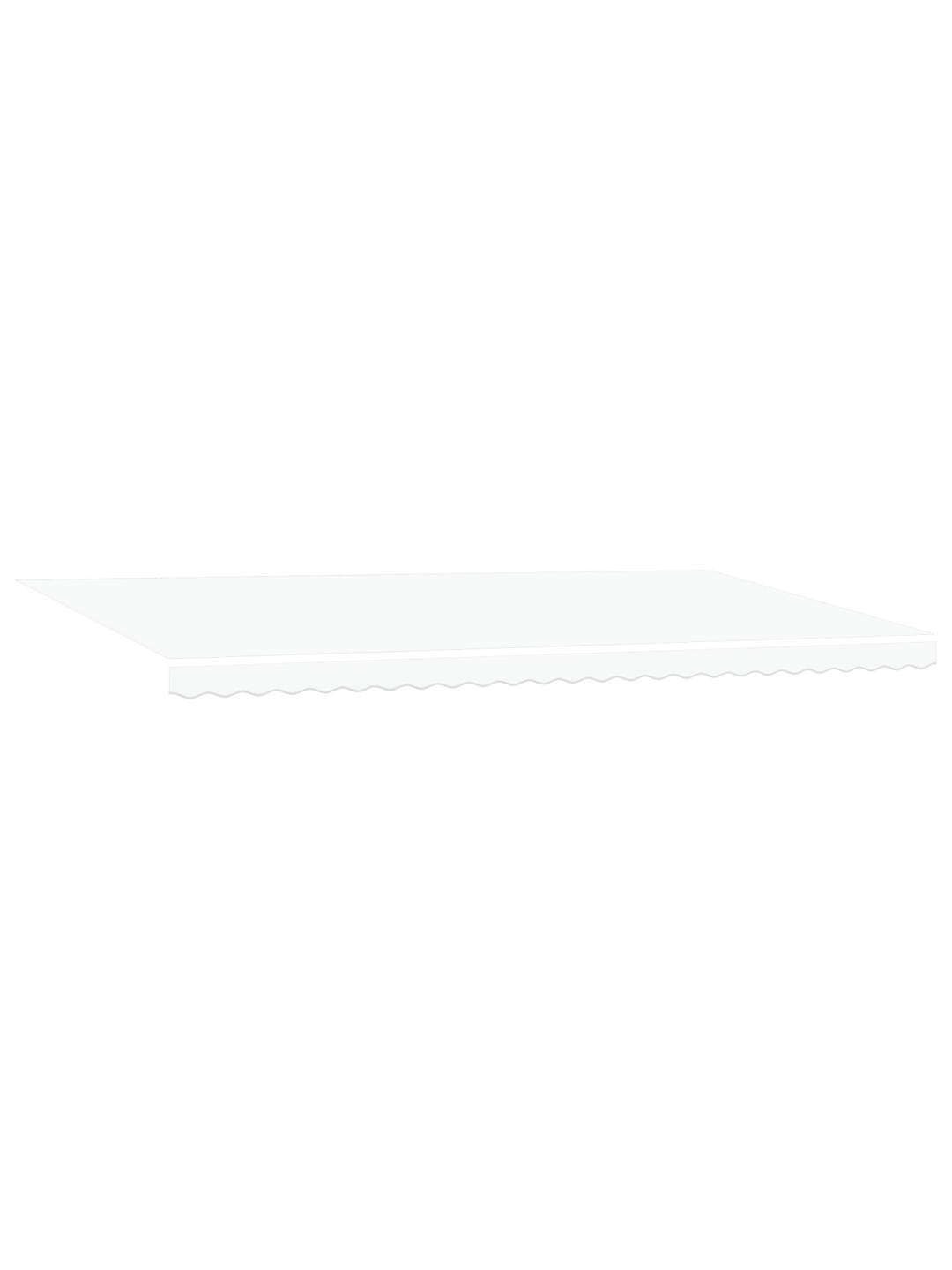 Manuaalne sissetõmmatav varikatus led valge 600x300 cm