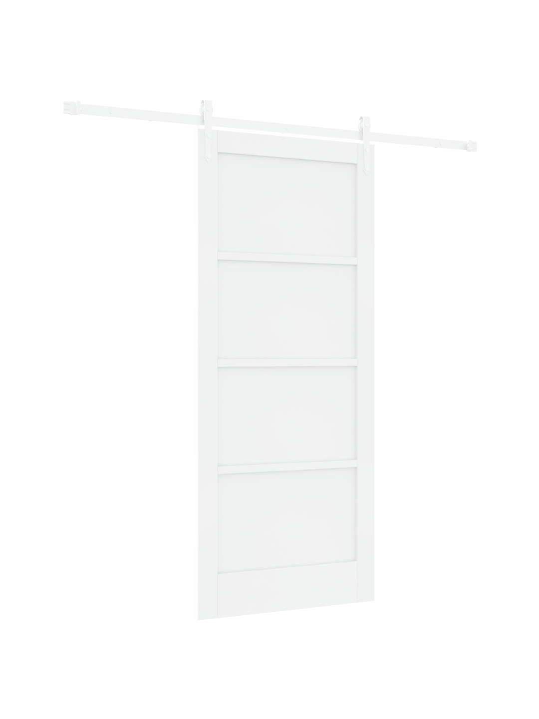 Liuguks koos tarvikute komplektiga valge 86x198.5 cm massiivne puit mänd