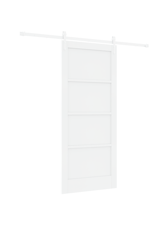 Liuguks koos tarvikute komplektiga valge 86x198.5 cm massiivne puit mänd