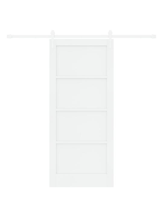 Liuguks koos tarvikute komplektiga valge 86x198.5 cm massiivne puit mänd