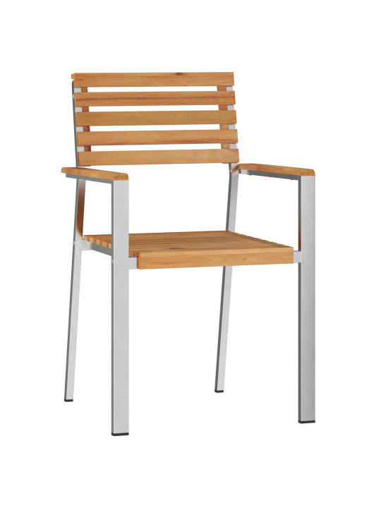 Virnastavad aiamööbli toolid 6 tk 54.5x56x89 cm tugev tiikpuu