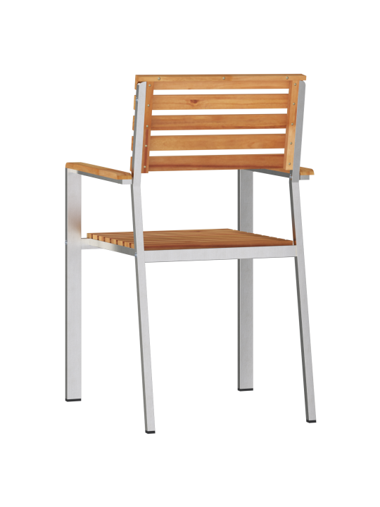 Virnastavad aiamööbli toolid 6 tk 54.5x56x89 cm tugev tiikpuu