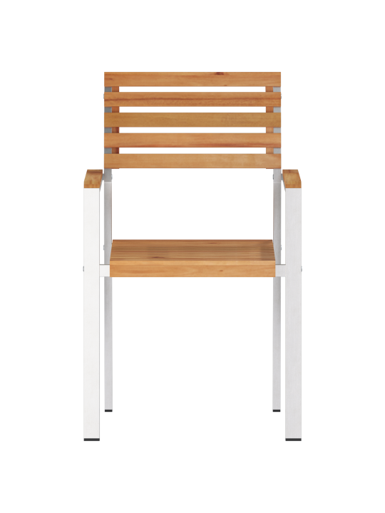 Virnastavad aiamööbli toolid 6 tk 54.5x56x89 cm tugev tiikpuu