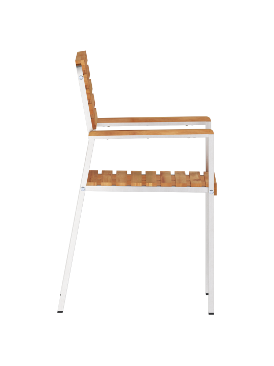 Virnastavad aiamööbli toolid 6 tk 54.5x56x89 cm tugev tiikpuu