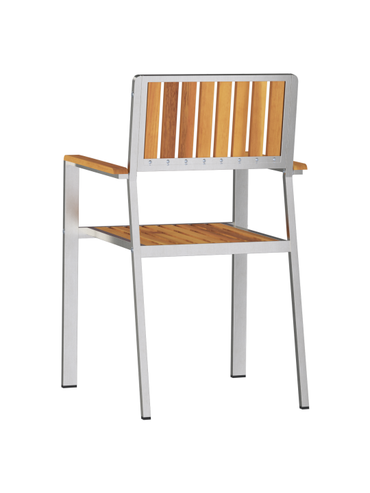 Virnastatavad aiatoolid 8 tk 54.5x56x87 cm solid tiikpuu