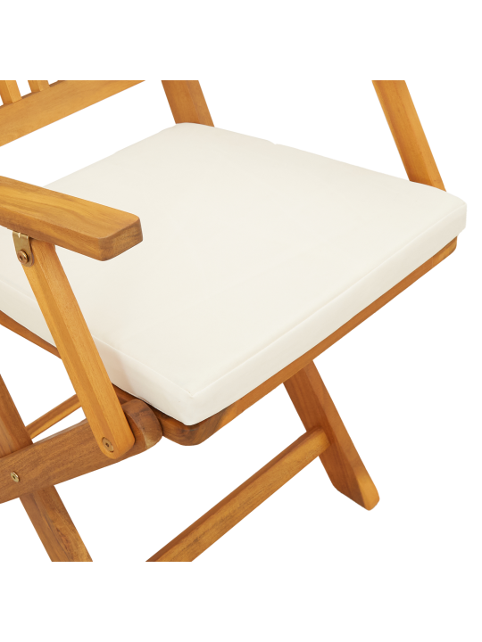 Klapi aia toolid valge patjaga 4tk tahke acacia puit