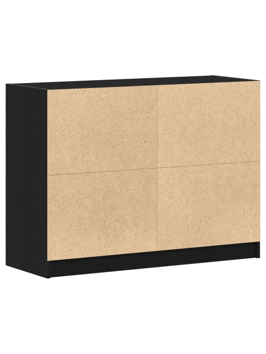 Kõrge peegel must täispuidust 102x37x75,5 cm töödeldud puidust