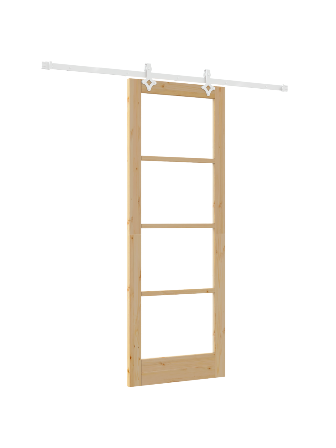 Libisev uks koos riistvarakomplektiga 78x211 cm solid wood pine
