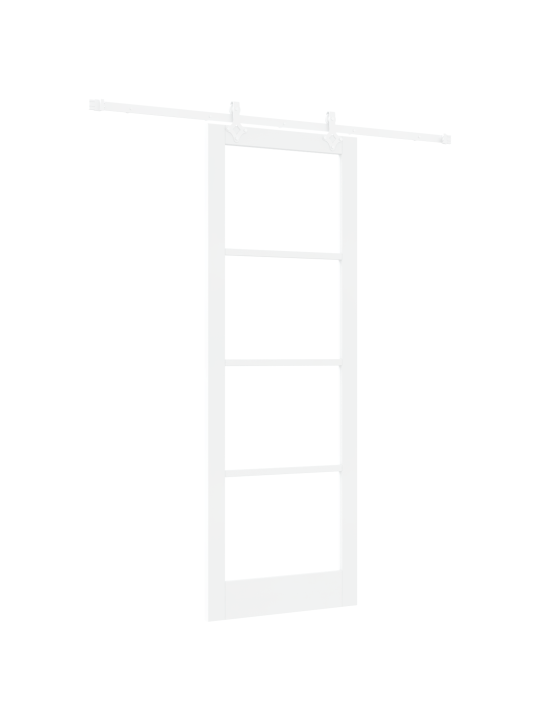 Libisev uks koos tarvikute komplektiga valge 83x232 cm solid puit männipuit