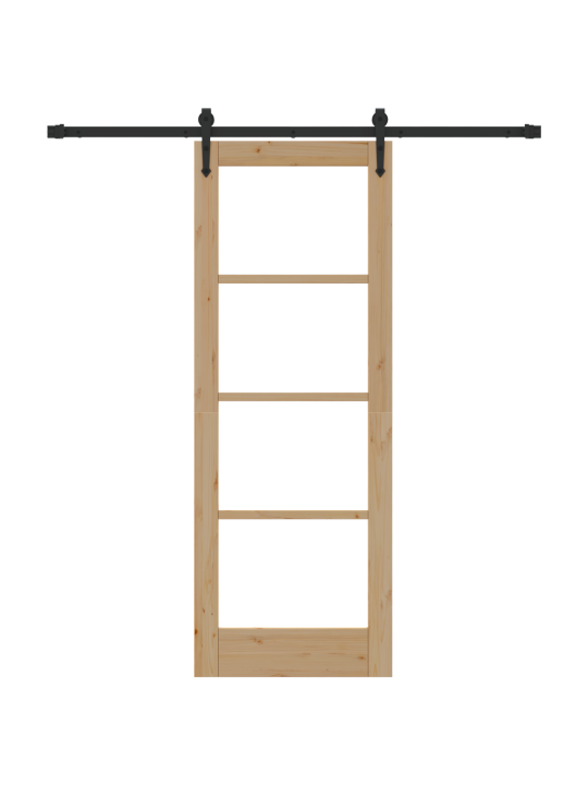 Liuguks koos raudteekomplektiga 73.5x198.5 cm tugev männipuit
