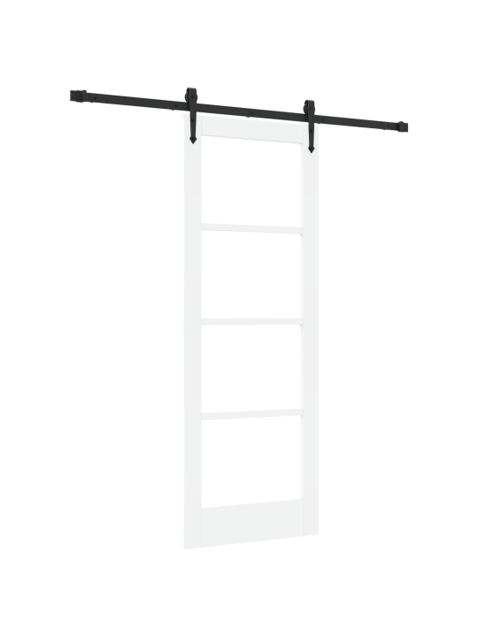 Libisev ukseseeria koos riistvaraga valge 73.5x198.5 cm soliidset männipuitu